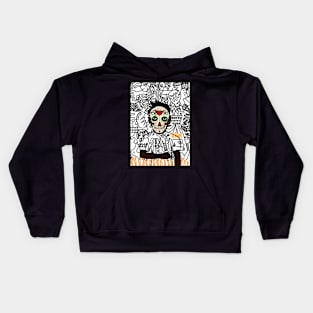 NPR NFT - MaleMask with MexicanEye Color and DarkSkin on OpenSea Kids Hoodie